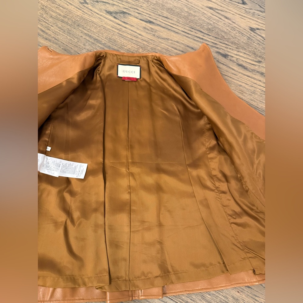 RARE ARCHIVAL Gucci Monogram Canvas and Leather Jacket - Picture 7 of 8